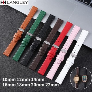 Dây Đeo Đồng Hồ Bằng Da Thật Mỏng Nhiều Màu 10mm 12mm 14mm 16mm 18mm 20mm 22mm