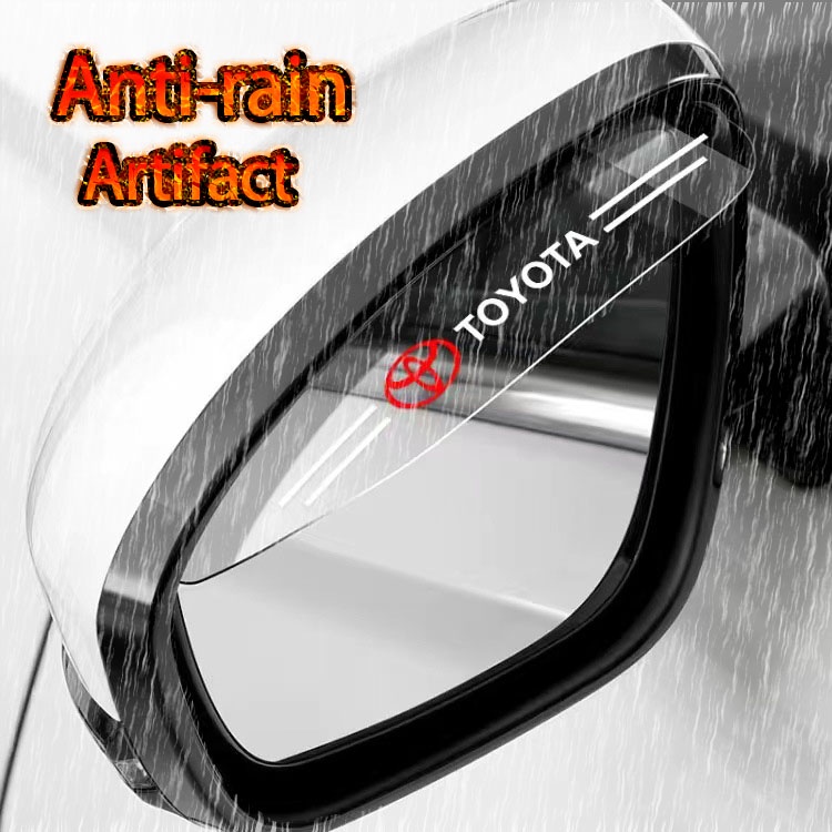Tấm Che Nắng Mưa Và Bụi Trong Suốt Cho Kính Chiếu Hậu Xe Hơi Toyota Hilux Innova Corolla Cross Rush Calya Yaris