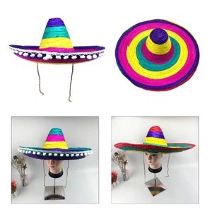 YOI LuauEvent Mũ Rơm Lễ Hội Trang Phục Đảng Mũ Người Lớn Mexico Mũ Truyền Thống