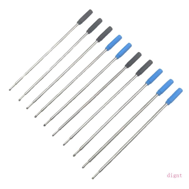 Set 10 Ruột Bút Bi Kim Loại Màu Xanh Dương / Đen