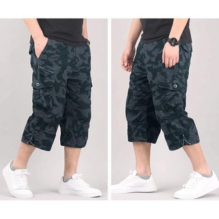 Quần Short Dáng Rộng Lưng Thun Phối Nhiều Túi Cỡ Lớn Thời Trang Mùa Hè Cho Nam