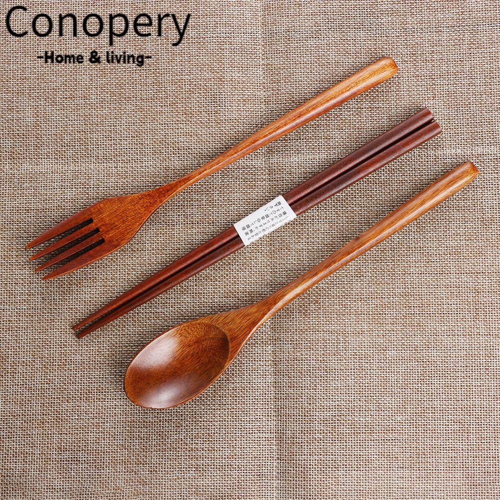 Conopery Bộ Muỗng Đũa Nĩa Tự Nhiên Phong Cách Nhật Bản