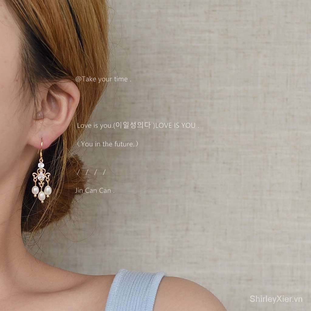 Bông Tai Mạ Bạc 925 14K Đính Hạt Ngọc Trai Đơn Giản  Đơn giản thanh lịch thời trang khí chất Bông tai nhỏ tinh tế cho nữ sinh