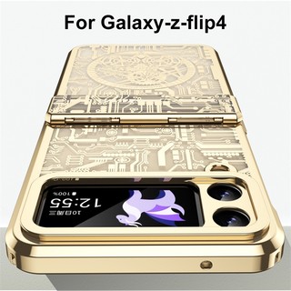 Ốp Điện Thoại Trong Suốt Mạ Điện Sang Trọng Cho Samsung Galaxy Z Flip 4 Z Flip 3 Z Flip4 Flip3