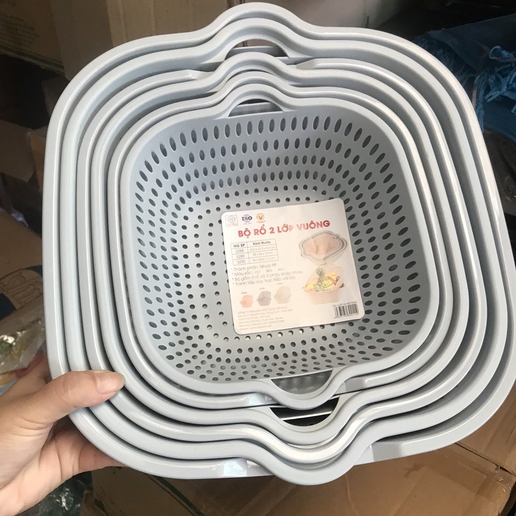 [HÀNG VIỆT NHẬT] Bộ Thau Rổ 6 Món Nhựa Cao Cấp | Shopee Việt Nam