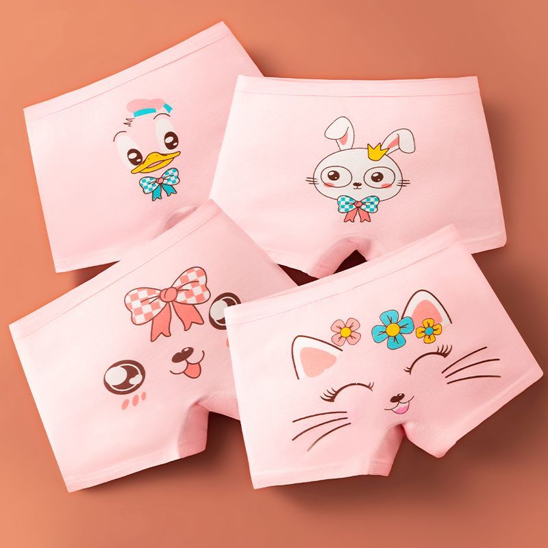 Quần Lót Boxer Chất Liệu Cotton Dành Cho Bé Gái 6-9 Tuổi