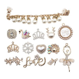 Giày Quyến Rũ Kim Loại Bling Dây Xích Giày Trang Trí Nữ Hoàng Phụ Kiện Cho Dây Đeo Tay Pha Lê Kim Cương Trang Sức Cô Gái Quà Tặng