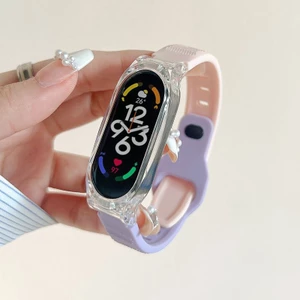 Dây Đeo Silicone Thay Thế Cho Đồng Hồ Thông Minh Xiaomi Mi band 8 7 6 5 MiBand 8 Miband4 3