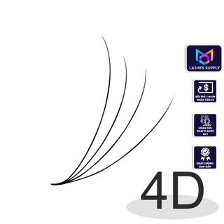 Mi fan 4D LASHES SUPPLY độ cong C -CC - D, độ dày 0.07 (1 hộp 1000 fan) mi volume 3d, (keo nối uốn mi, dụng cụ nối mi)