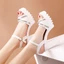 GIÀY SANDAL CAO GÓT QUAI CHÉO ĐÁ 9P LÓT MỀM THẤM HÚT MỒ HÔI - CG622