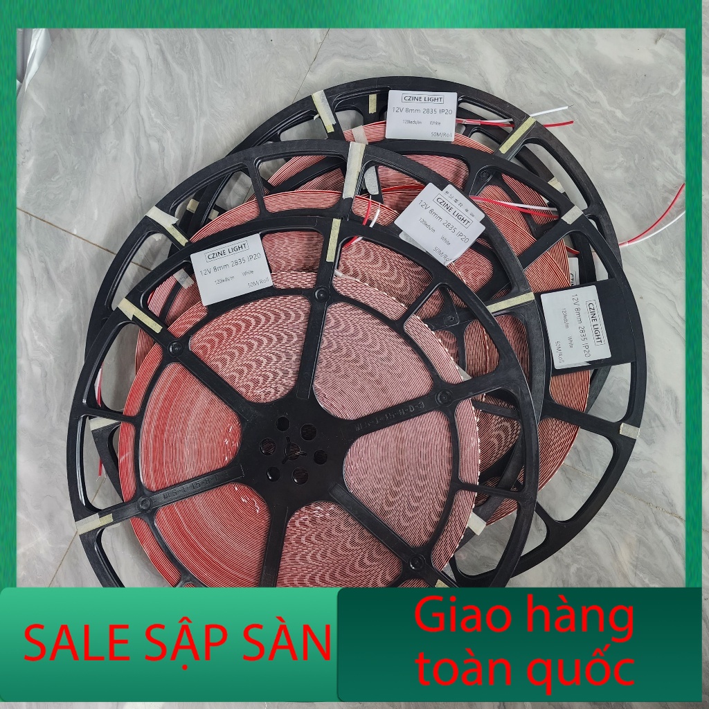 Đèn led dây 2835 120led/m cuộn 50 mét trắng, vàng và trung tính led 3 ...
