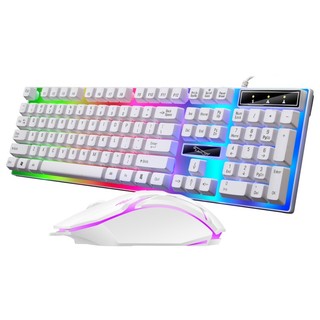 Bộ Bàn Phím + Chuột Máy Tính Có Dây Giả Cơ G21B, Sử Dụng Máy Tính Bàn, Laptop