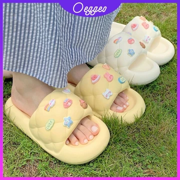 Oeggeo Dép Đi Trong Nhà Đế Mềm Chống Trượt Dành Cho Nữ dép mang trong nhà nữ cute dép xốp đi trong nhà Dép loopy dép chống trượt dép có quai dép nữ quai ngang