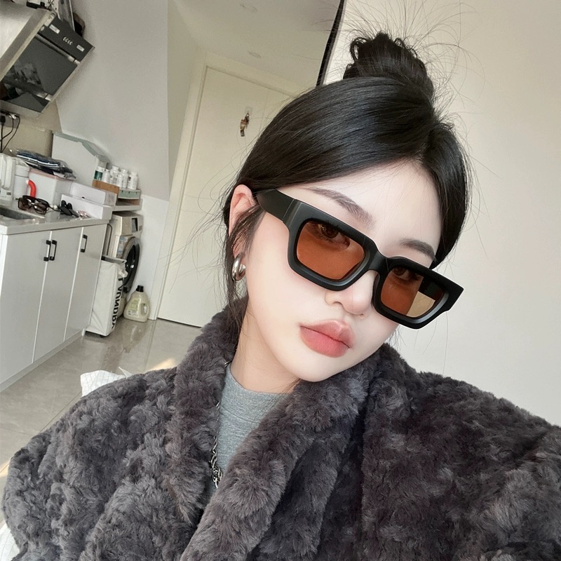 (JIUERBA) Kính Mát Gọng Vuông Dày Phong Cách Hip Hop Vintage Thời Trang Cho Nam Và Nữ | BigBuy360 - bigbuy360.vn