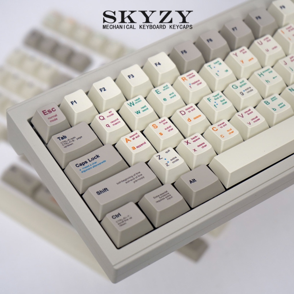thumbnail image 2 of GMK ASH Keycap 130 Keys Cherry Profile PBT Dye-Sub Keycaps... 2 of 11