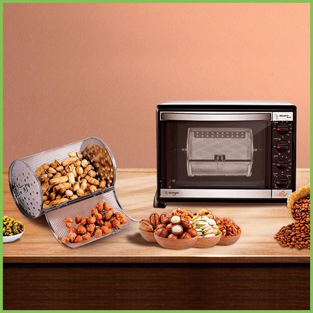 Lồng rang cà phê bằng thép không gỉ lồng lò nướng bằng thép không gỉ giá đỡ dụng cụ nướng nướng lồng quay cho peanut gelhvn
