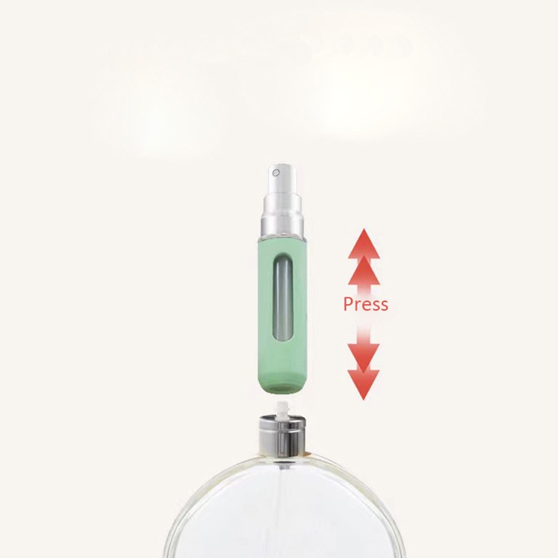 Loại máy ép có thể nạp lại 5ml chai nước hoa làm đầy trực tiếp dưới đáy / hộp đựng mẫu di động đi du lịch và đi ra ngoài / chai xịt tinh dầu nhỏ màu