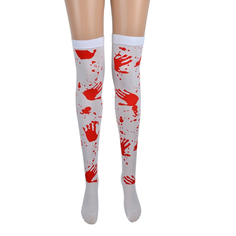 Tất Phong Cách Halloween với Họa Tiết Ma Quái đến đầu gối