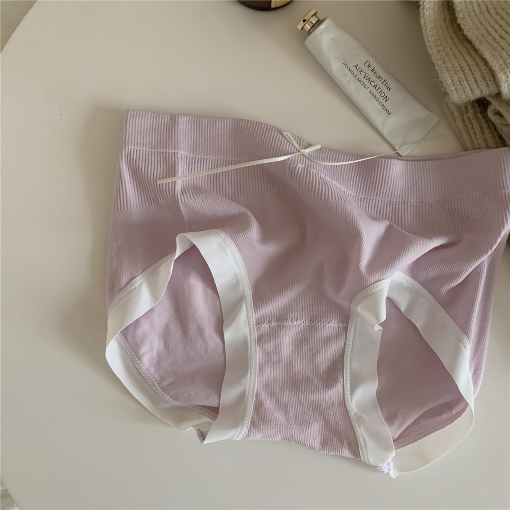 Quần Lót Cotton Mềm Mại Kháng Khuẩn Thân Thiện Với Da Không Đường May Đính Nơ Thời Trang Cho Nữ