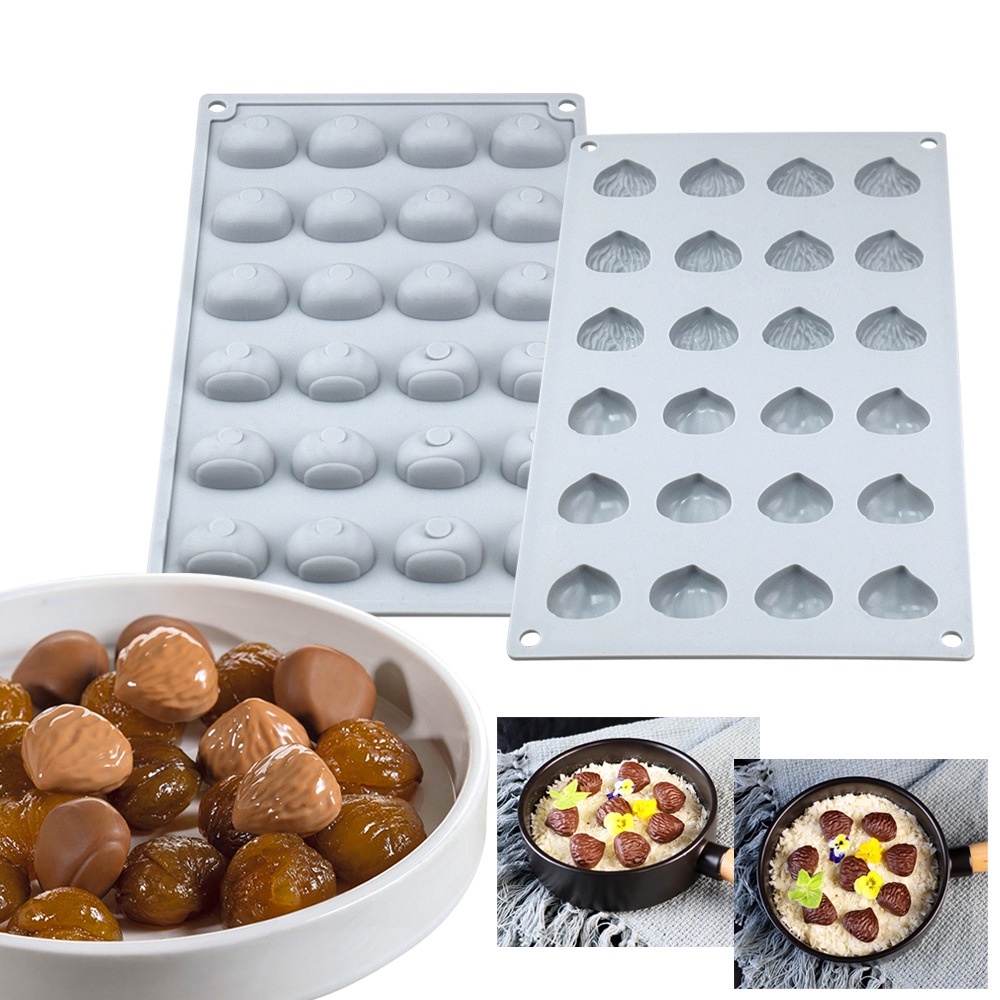 Khuôn Silicone Làm Đá / Chocolate / Rau Củ Quả Hình Hạt Dẻ / Hạt Dẻ / Nấm / Phô Mai Độc Đáo DIY