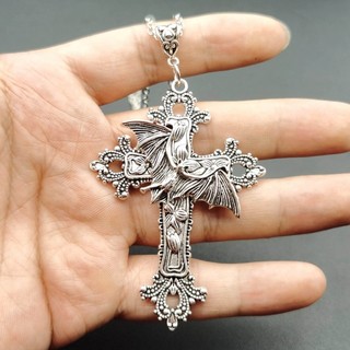 Marset Gothic Mặt dây chuyền Vòng cổ chữ thập Gothic Hoàn hảo cho nam nữ Cô gái