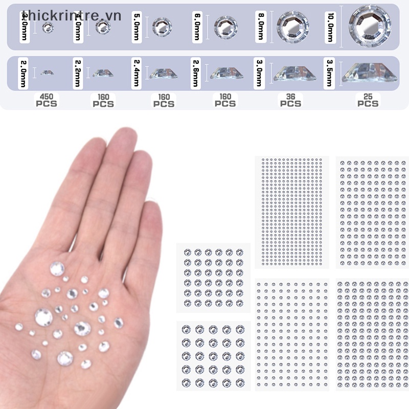 Miếng Dán Trang Trí Mặt / Cơ Thể Đính Đá Pha Lê Lấp Lánh