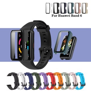 Ốp Kính Cường Lực Viền Silicon Bảo Vệ Màn Hình Đồng Hồ Thông Minh Huawei Band 6 pro Honor Band 6