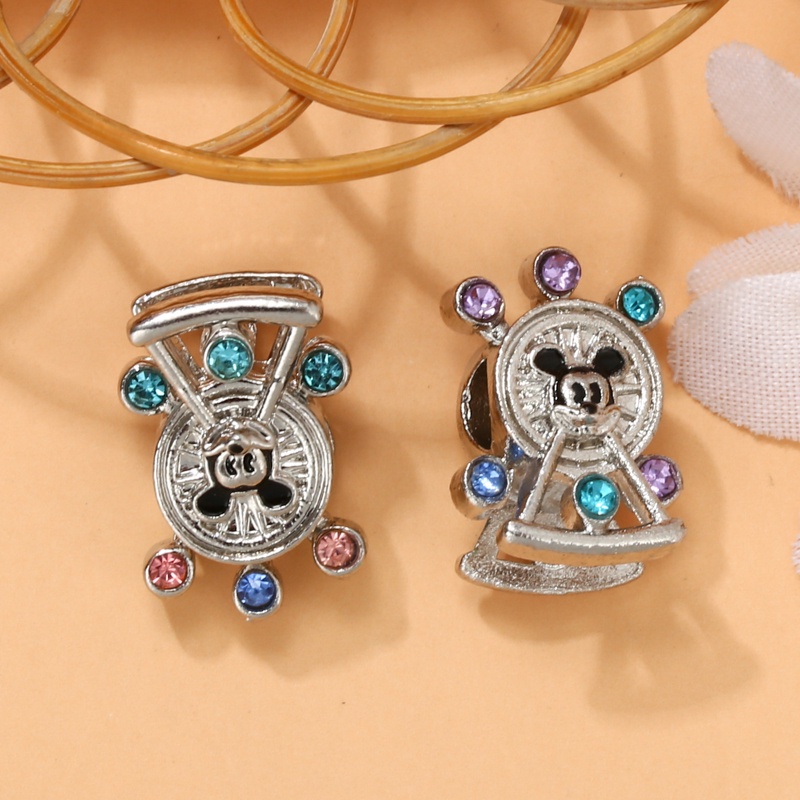 Vòng Tay Hạt Charm Hình Vòng Đu Quay Và Hoa Tuyết Bằng Hợp Kim DIY