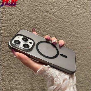 [Jlk] Ốp PC cứng mờ siêu mỏng cho iPhone 16 15 14 13 12 Pro Max Plus Sạc không dây Vỏ mờ từ tính