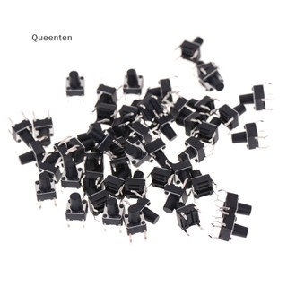 Queenten 50 chiếc Nút ấn xúc giác 6 * 6 * 8mm Tact Micro 4-Pin QT