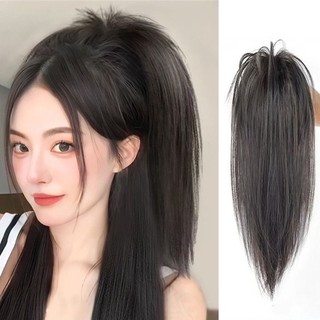 Tóc Giả Búi Kẹp Đuôi Ngựa Thẳng Y2K - Búi Kẹp Cao Phong Cách Hàn Quốc Hamin