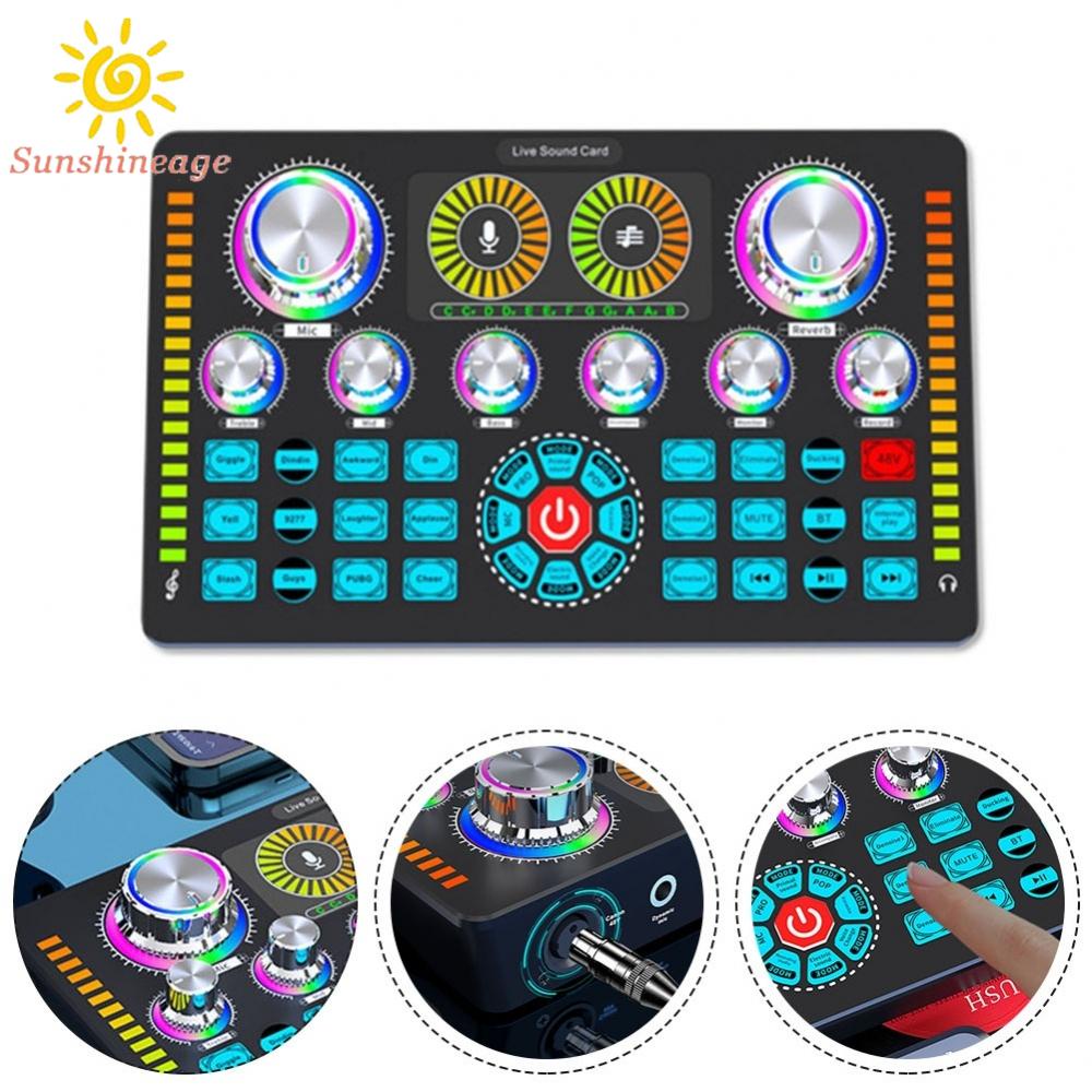 Q7 sound card studio record mic mixer voice changer live streaming