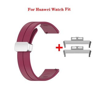 Dây Đeo Silicon Khóa Nam Châm Cho Đồng Hồ Thông Minh Huawei Watch Fit 2 New / Fit2