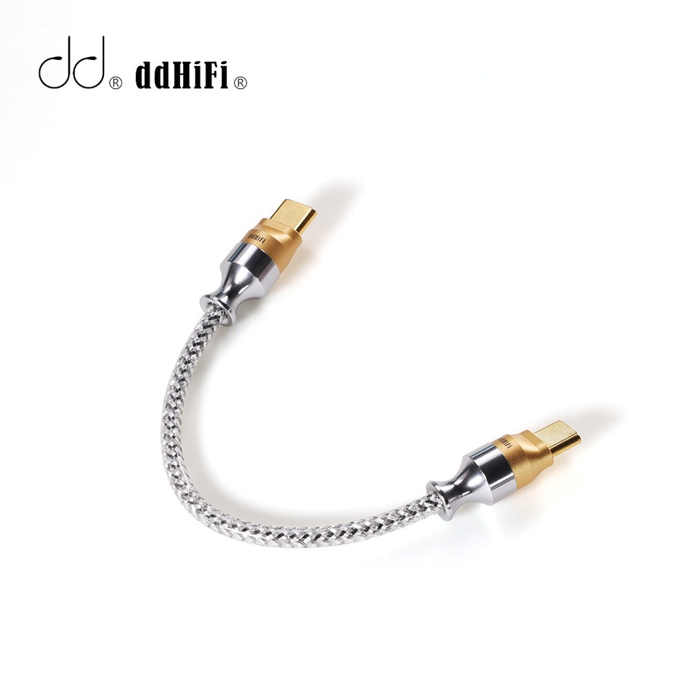 Cáp OTG USB Type C ddHiFi TC07S Nyx Series Âm Thanh HiFi Mạ Bạc Dài 10cm / 50cm