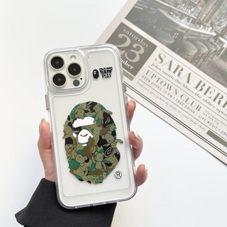 BAPE Ốp Điện Thoại Trong Suốt Chống Sốc Cho iphone 14 11 13 12 X XS Pro Max xr Mini xr 7 8 Samsung Galaxy S23 S22 ultra plus