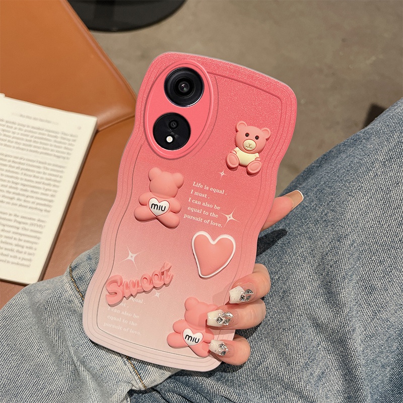 ốp lưng OPPO Reno8 T 5G ốp lưng OPPO Reno 8T 5G Ốp Điện Thoại tpu Mềm Hình Gấu 3D Màu Hồng / Xanh Dương Gradient Cho OPPO Reno8 T 5G Reno 8T 5G Reno8 T 5G MMX