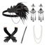 Flgo 1920 Vintage Cos-play Gatsby Trang Phục Dự Tiệc Phụ Kiện Bộ Mũ Đội Đầu Nữ