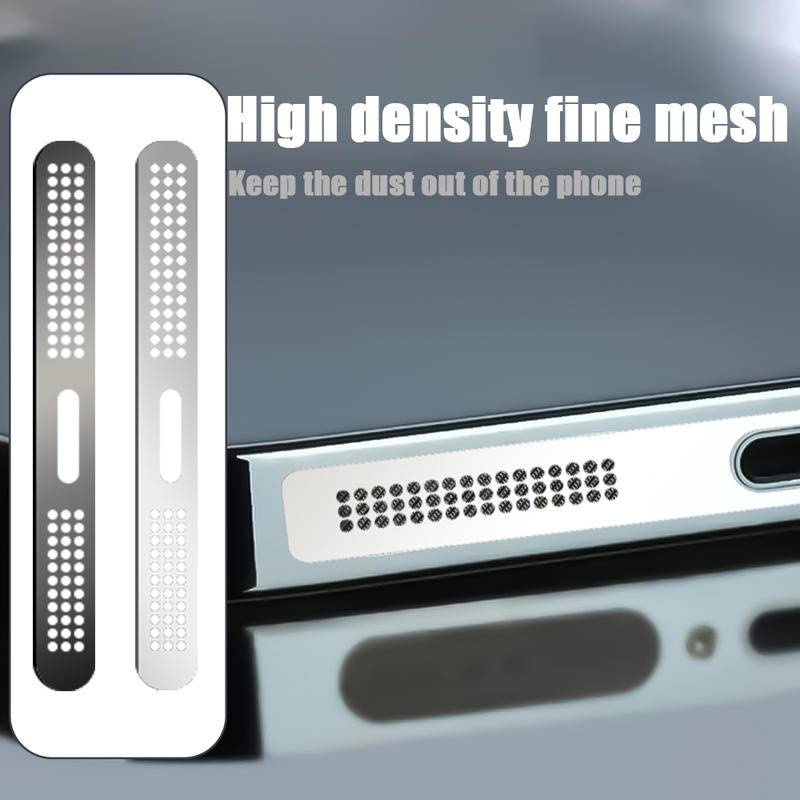 Dành Cho iPhone 15 14 13 12 Pro Max Mini 14 Plus Loa Chống Bụi Miếng Dán Tròn Tích Hợp Kim Loại Chống Bụi Lưới Chống Bụi