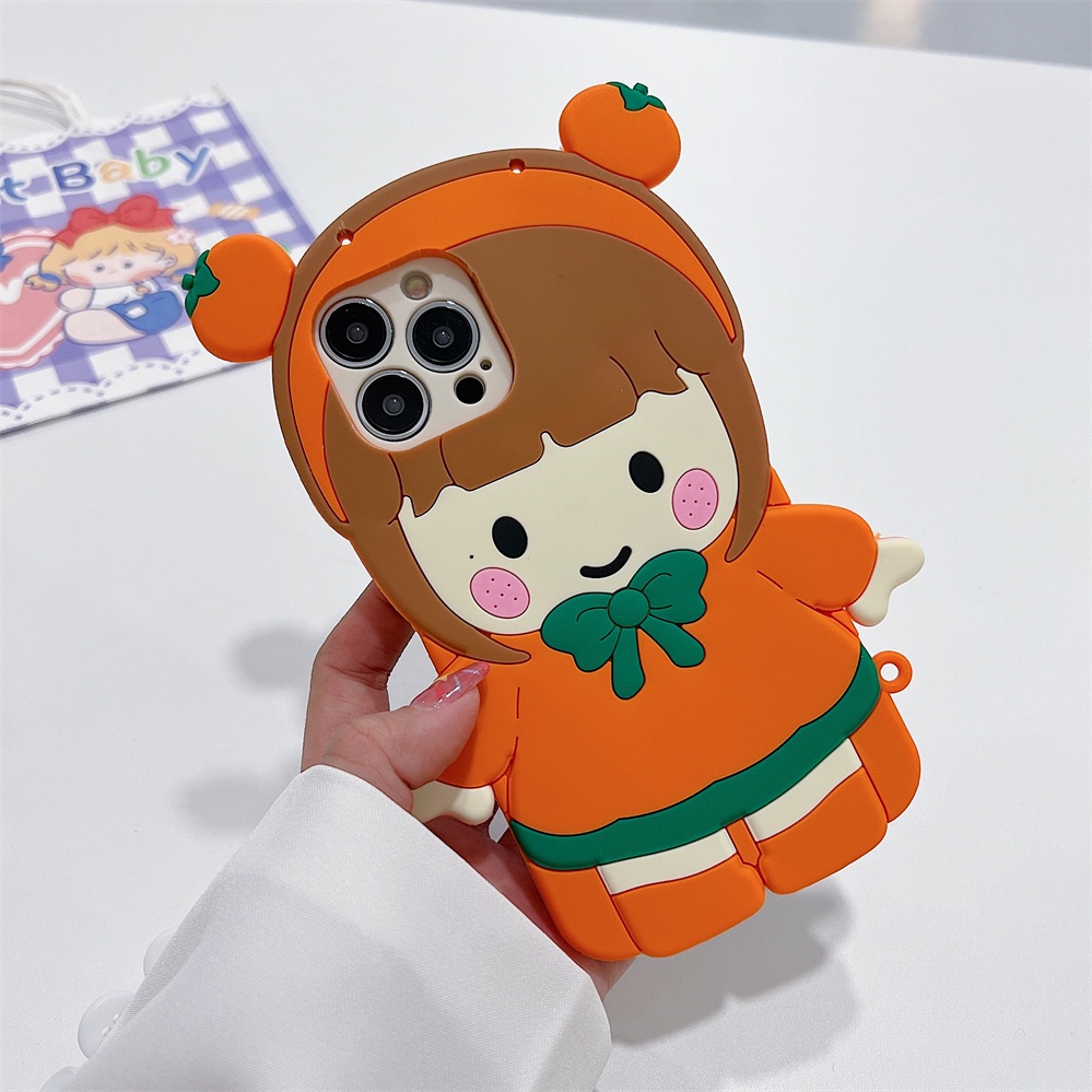 Realme 5 6 6S 7 8 9 11 Pro 9i 8i 7i 6i 5i 5s C3 C17 C15 C12 C11 C21Y C21 C31 C35 C20 C53 C55 A96 Phong Cách Xu Hướng Cao Su Silicon Mềm Có Dây Buộc Vỏ Điện Thoại Cô Gái Đáng Yêu Thong