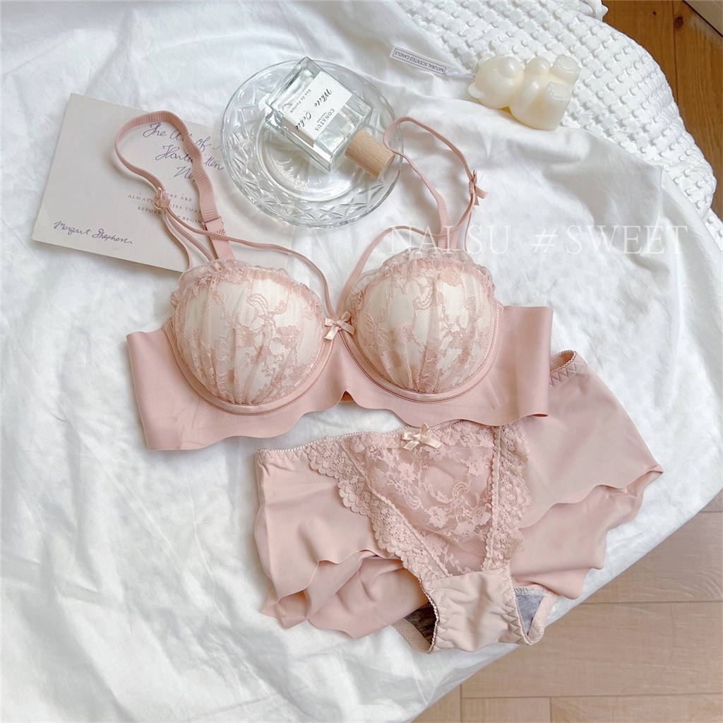 Set Áo Ngực & Quần Lót Nữ Thêu Hoa Quyến Rũ