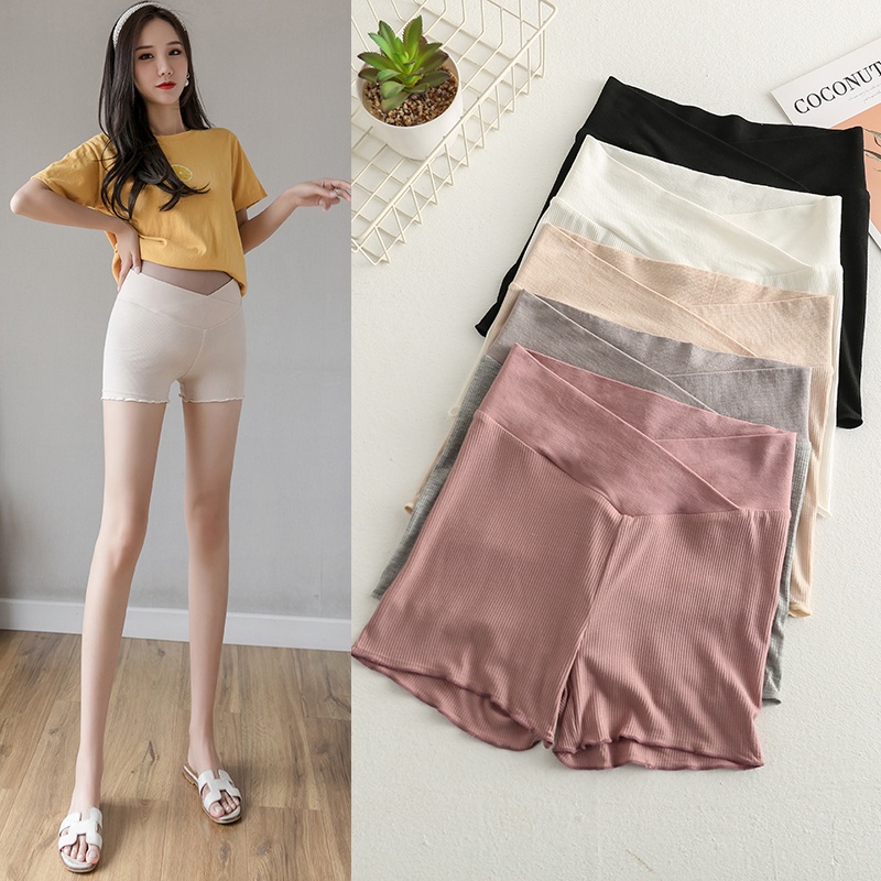 Hàng Mới Về Quần Short Lưng Thấp Nâng Bụng An Toàn Cho Bà Bầu Quần Legging