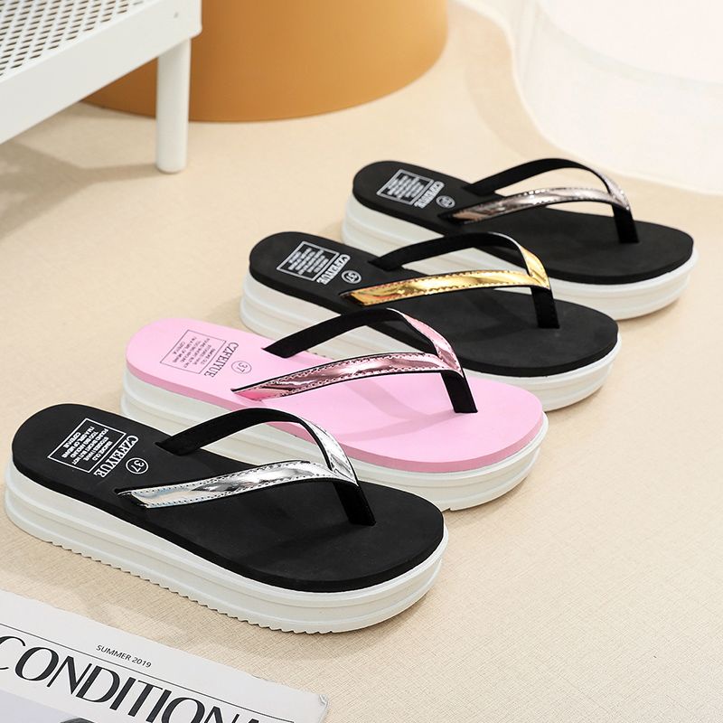 Dép Xỏ Ngón Đế Dày Chống Trượt Chống Mài Mòn Phong Cách Hàn Quốc Thời Trang Mùa Hè Mới Cho Nữ