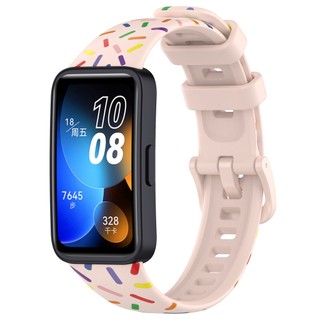 Dành Cho Huawei Band 10 / 9 / 8 Dây Đeo Silicon In Hình Thời Trang Cho Honor Band 6 Dây Đeo Tay Thay Thế