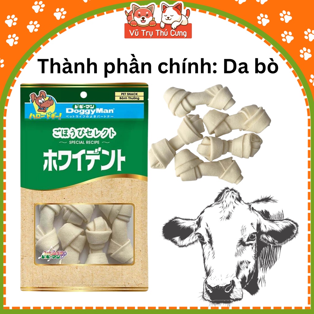 Xương Da Bò Tự Nhiên Cho Chó Bổ Sung Canxi DoggyMan ( 5 Nơ nhỏ )