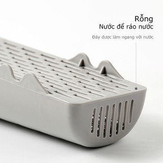 Hộp đựng muỗng đũa có nắp đậy dán tường chắc chắn, Ống đựng đũa có nắp đậy chống bụi, côn trùng tích hợp móc treo SUNNY