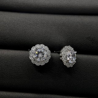 Bông tai hoa đá cao cấp đi tiệc 13mm