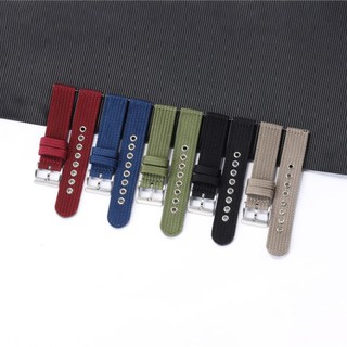 Dây Đeo Đồng Hồ Bằng Nylon Và Vải Bố Phối Đinh Tán Kích Thước 18mm 20mm 22mm Thoáng Khí Phong Cách Thể Thao Thời Trang Mùa Hè
