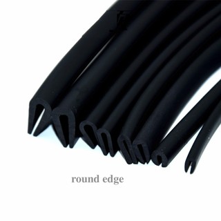 Dải Cao Su Chữ U Bọc Mép Kính / Kim Loại / Gỗ Dày Dặn Kích Thước 0.5mm-10Mmx1M Màu Đen