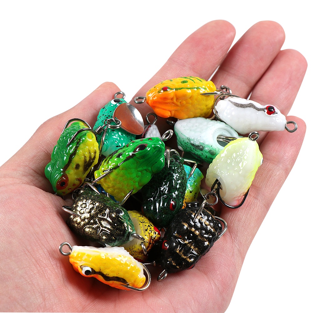 Mồi Câu Cá Giả Hình Ếch Mềm 2.5cm 3g Kèm Móc Câu Tiện Dụng Super Frog Lure