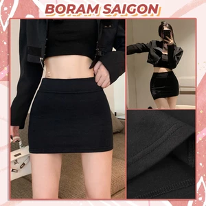 Chân váy body trơn tôn dáng, chân váy cạp cao dày dặn BORAM SG
